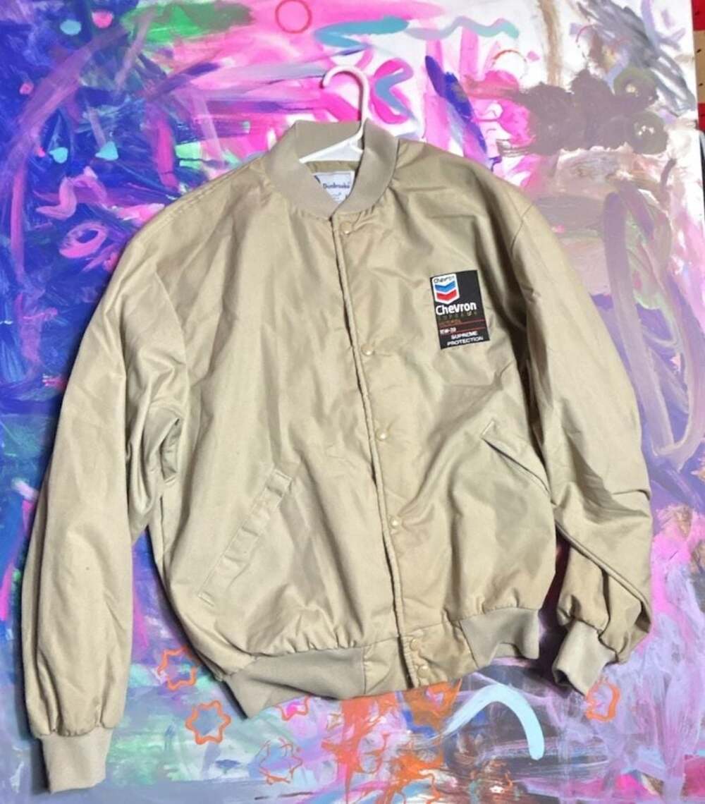 Vintage Dunbrooke Pla-Jac Chevron Supreme Motor Oil Work Jacket